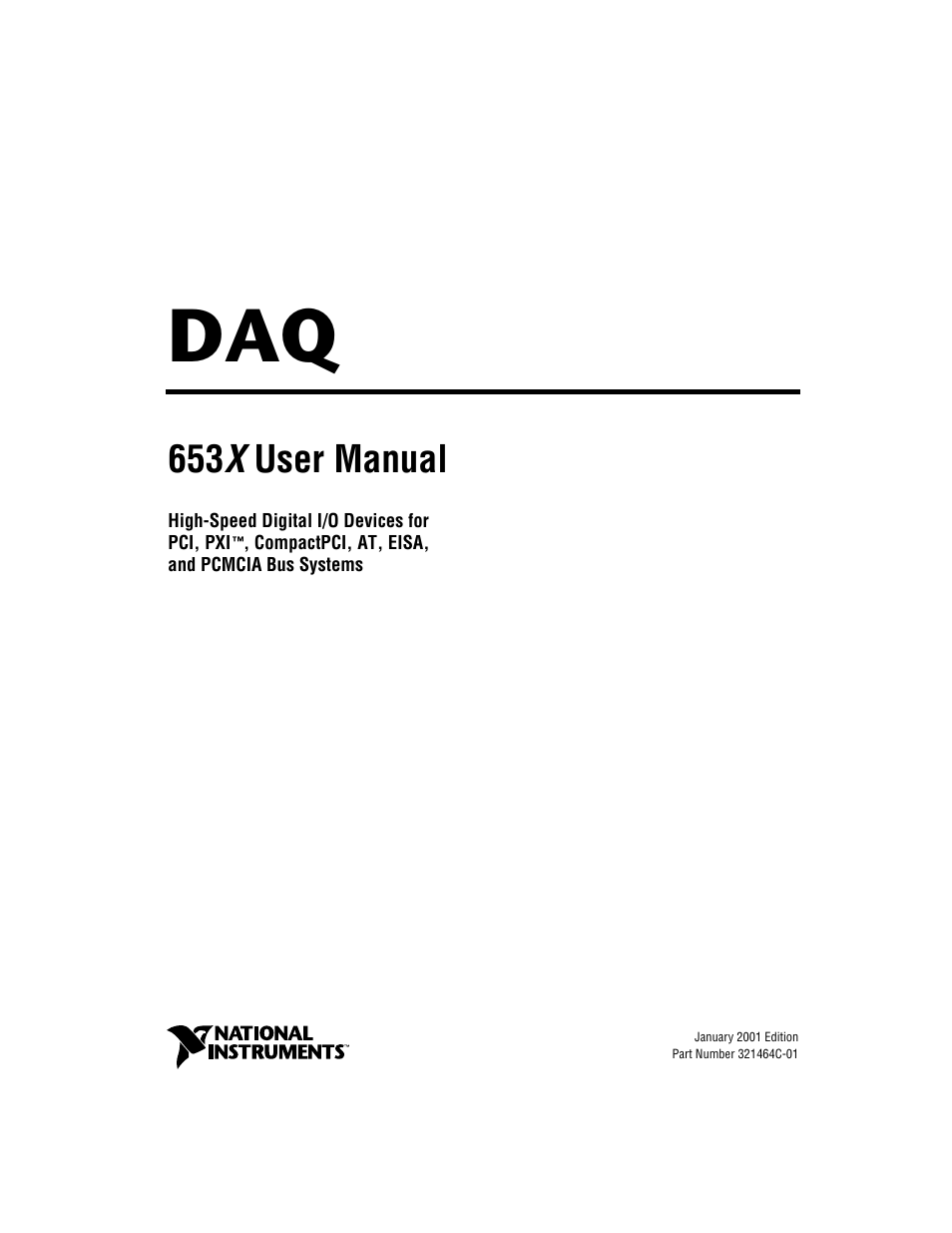 National Instruments 653X User Manual | 147 pages