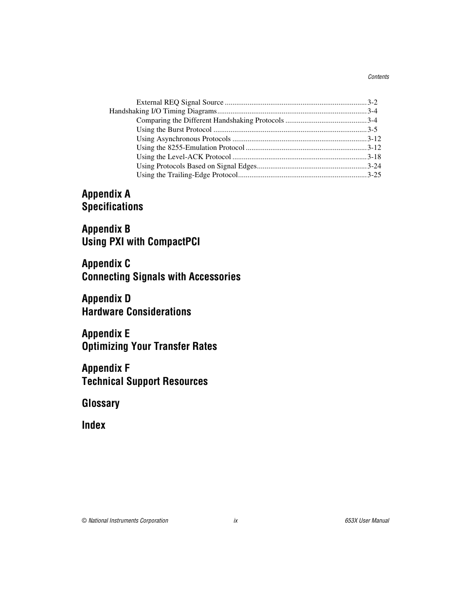 National Instruments 653X User Manual | Page 9 / 147