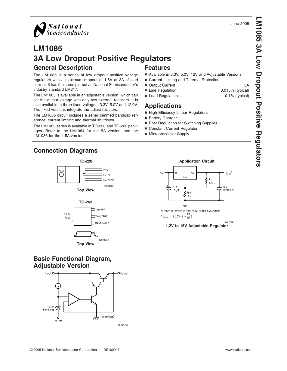 National Instruments LM1085 Series User Manual | 13 pages