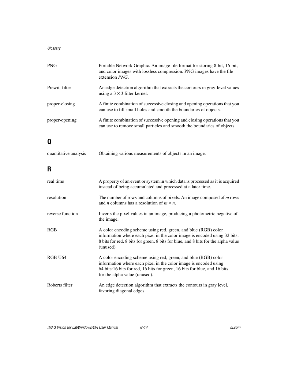 National Instruments IMAQ Vision for LabWindows TM /CVI User Manual | Page 110 / 119