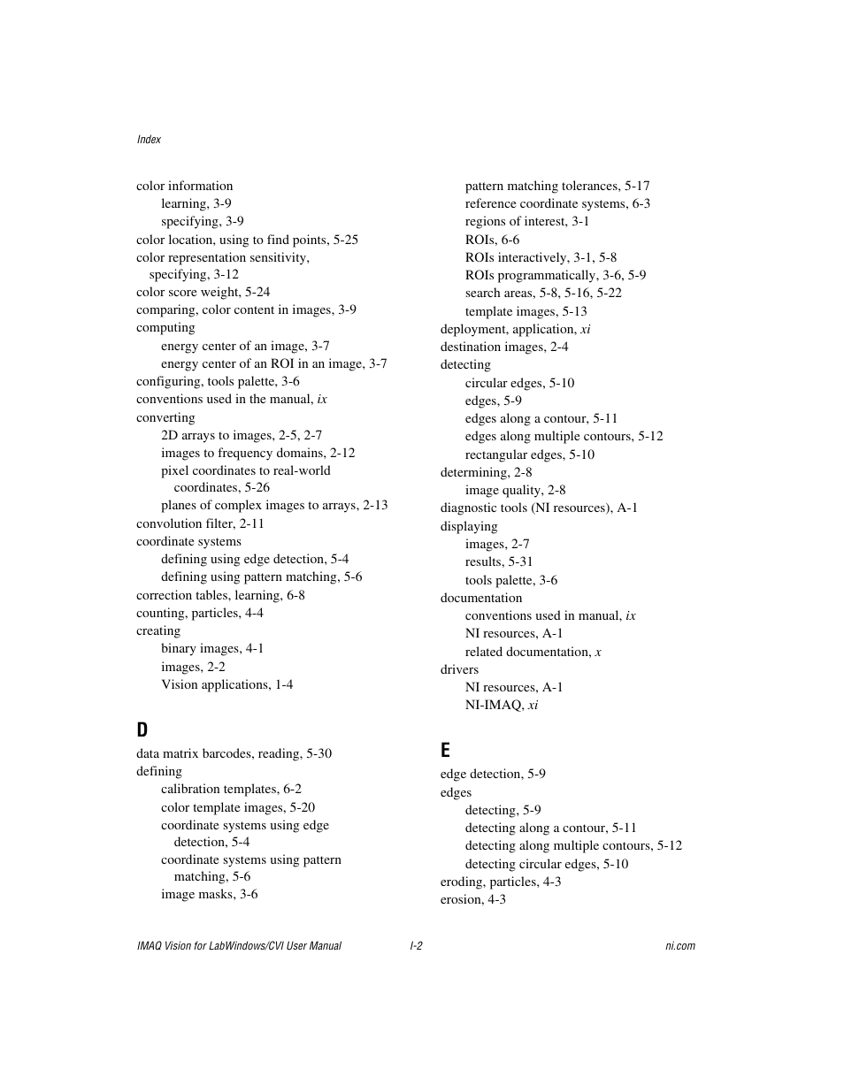 National Instruments IMAQ Vision for LabWindows TM /CVI User Manual | Page 115 / 119