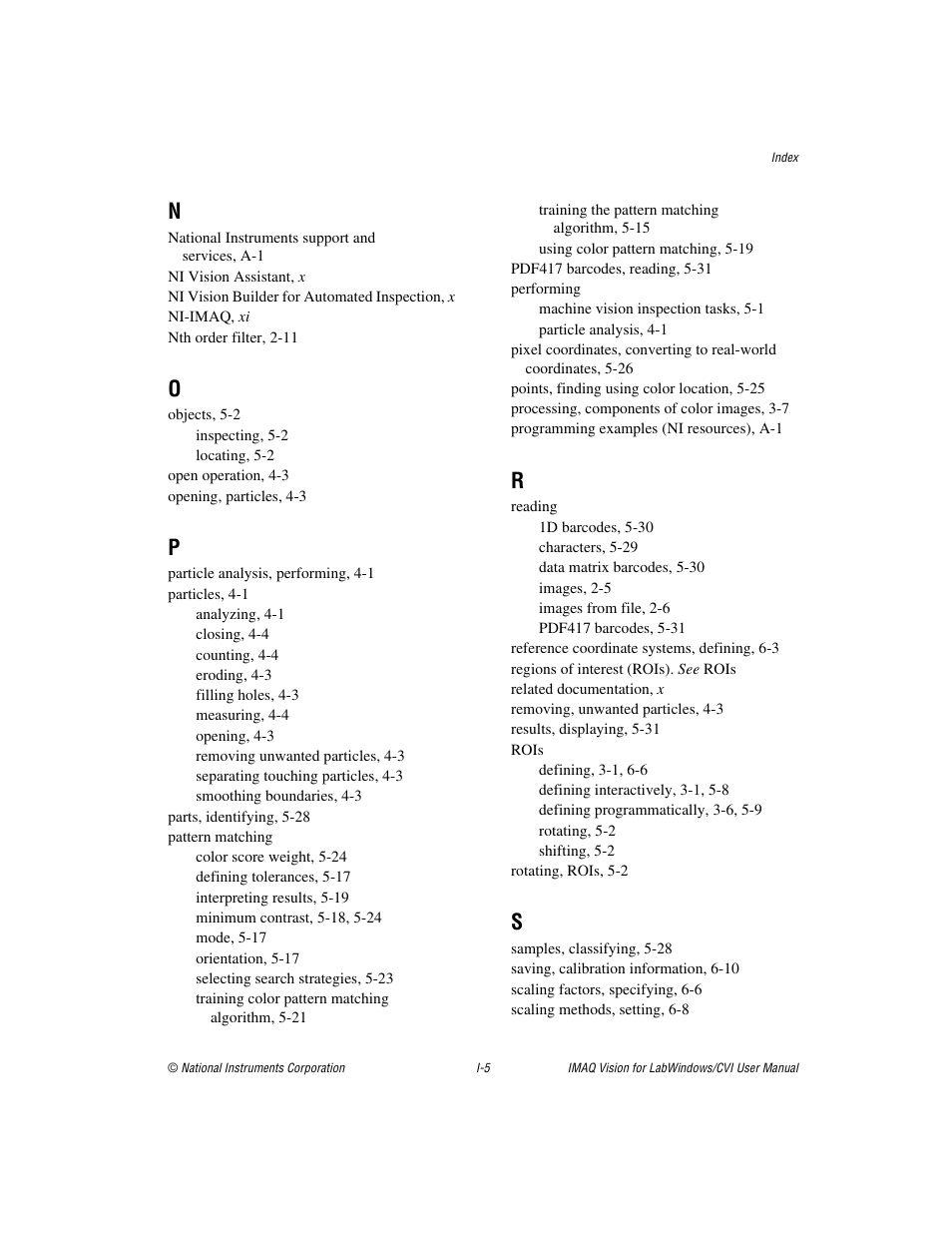 National Instruments IMAQ Vision for LabWindows TM /CVI User Manual | Page 118 / 119