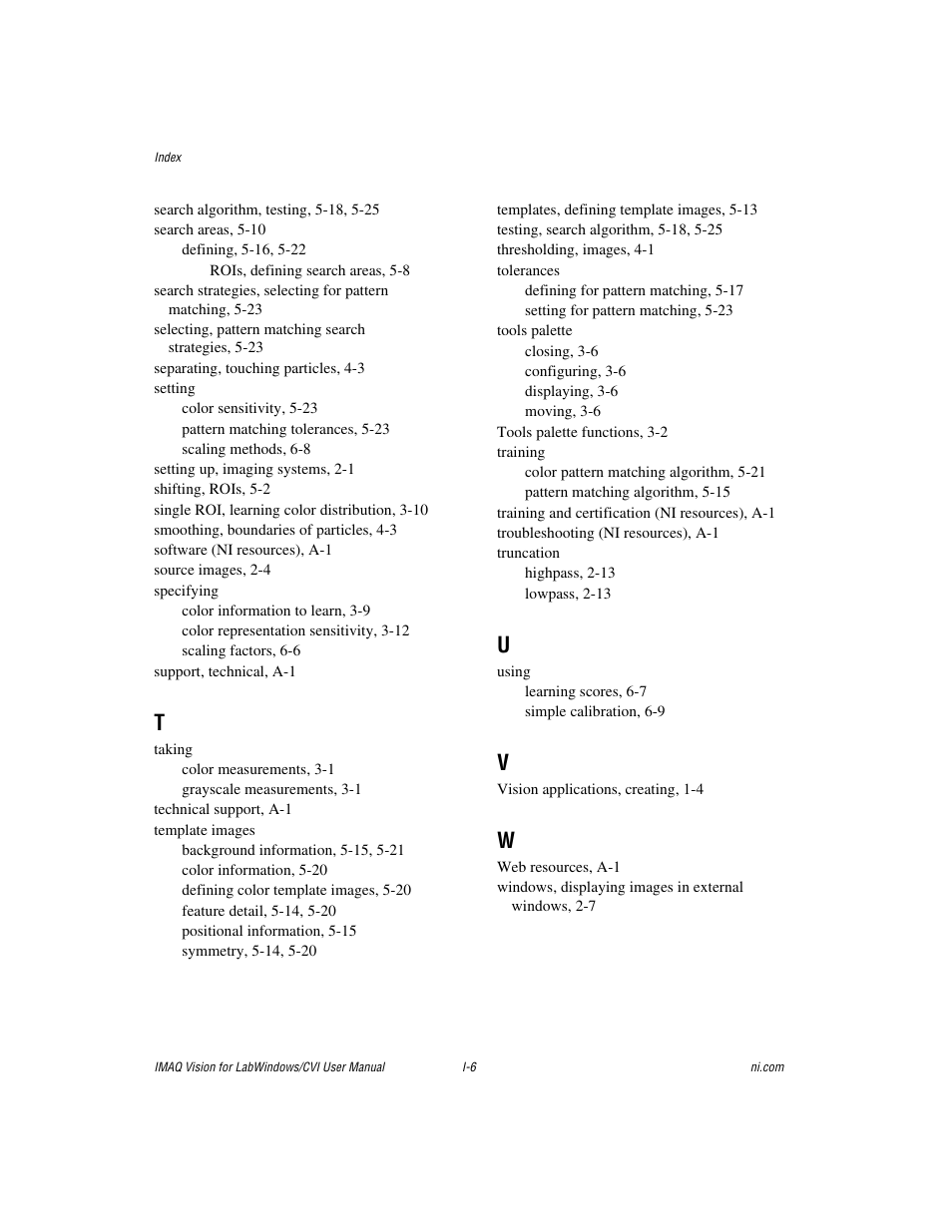National Instruments IMAQ Vision for LabWindows TM /CVI User Manual | Page 119 / 119