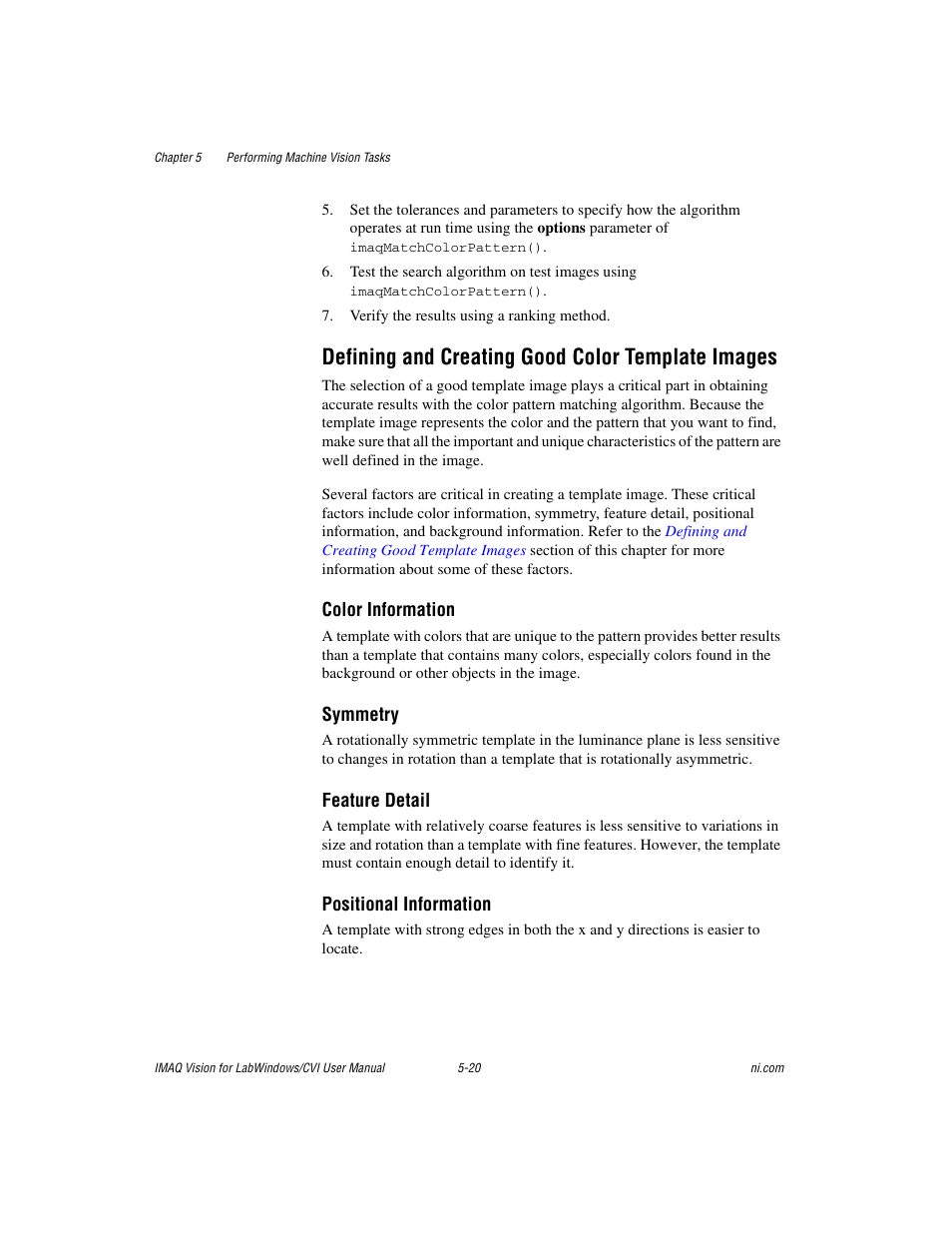 Defining and creating good color template images | National Instruments IMAQ Vision for LabWindows TM /CVI User Manual | Page 72 / 119