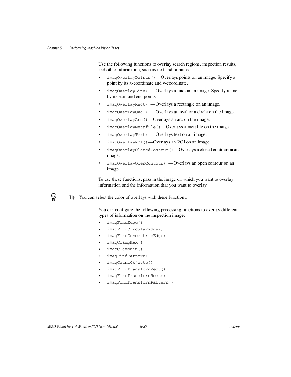 National Instruments IMAQ Vision for LabWindows TM /CVI User Manual | Page 84 / 119