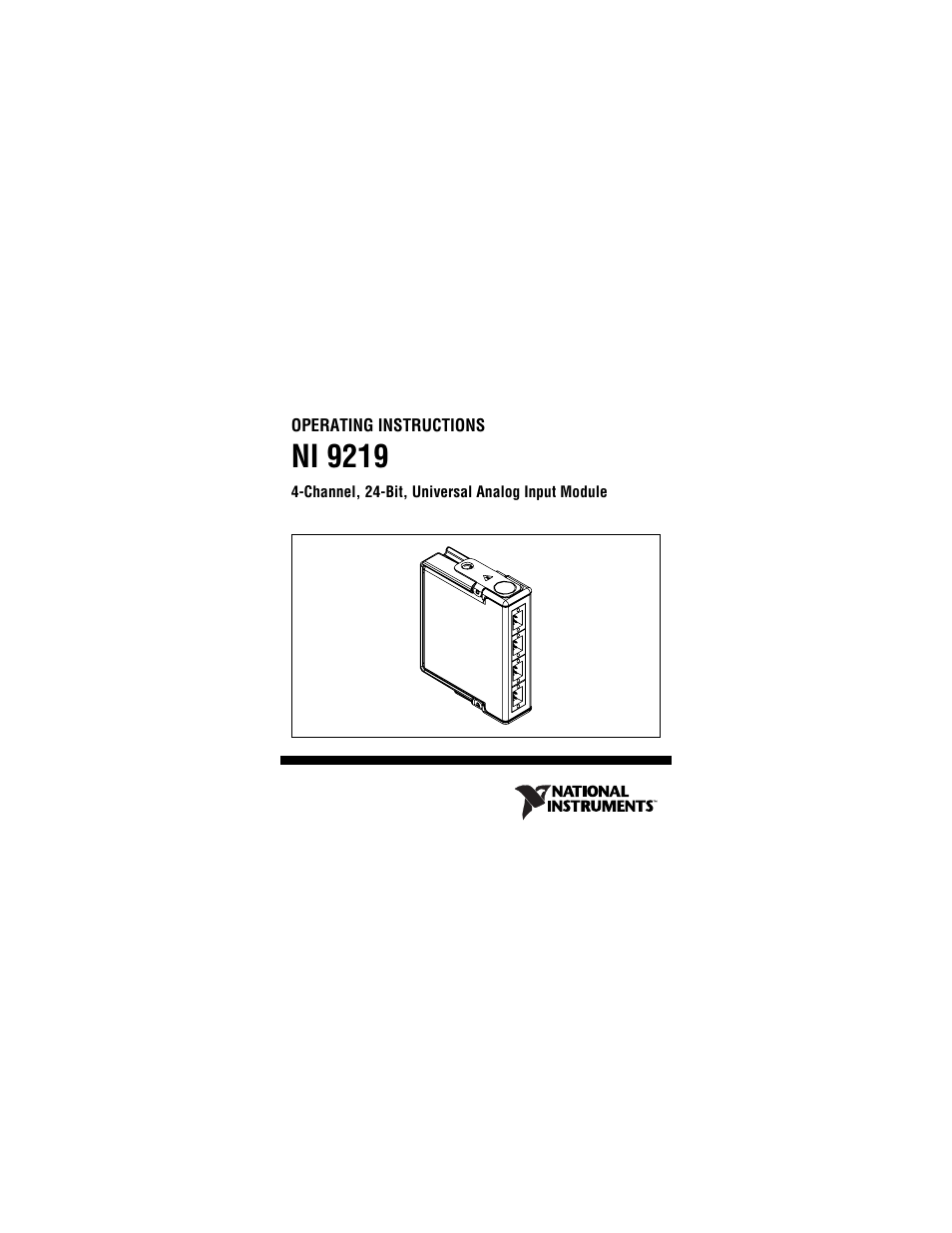 National Instruments NI 9219 User Manual | 36 pages