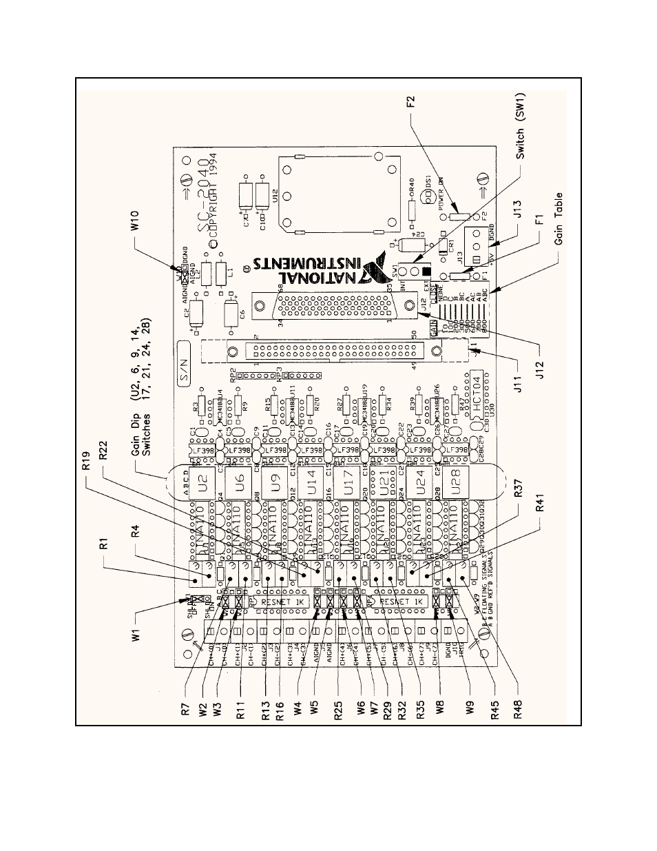 Figure 2-1. sc-2040 parts locator diagram, Figure 2-1, Sc-2040 parts locator diagram -2 | National Instruments SC-2040 User Manual | Page 16 / 56