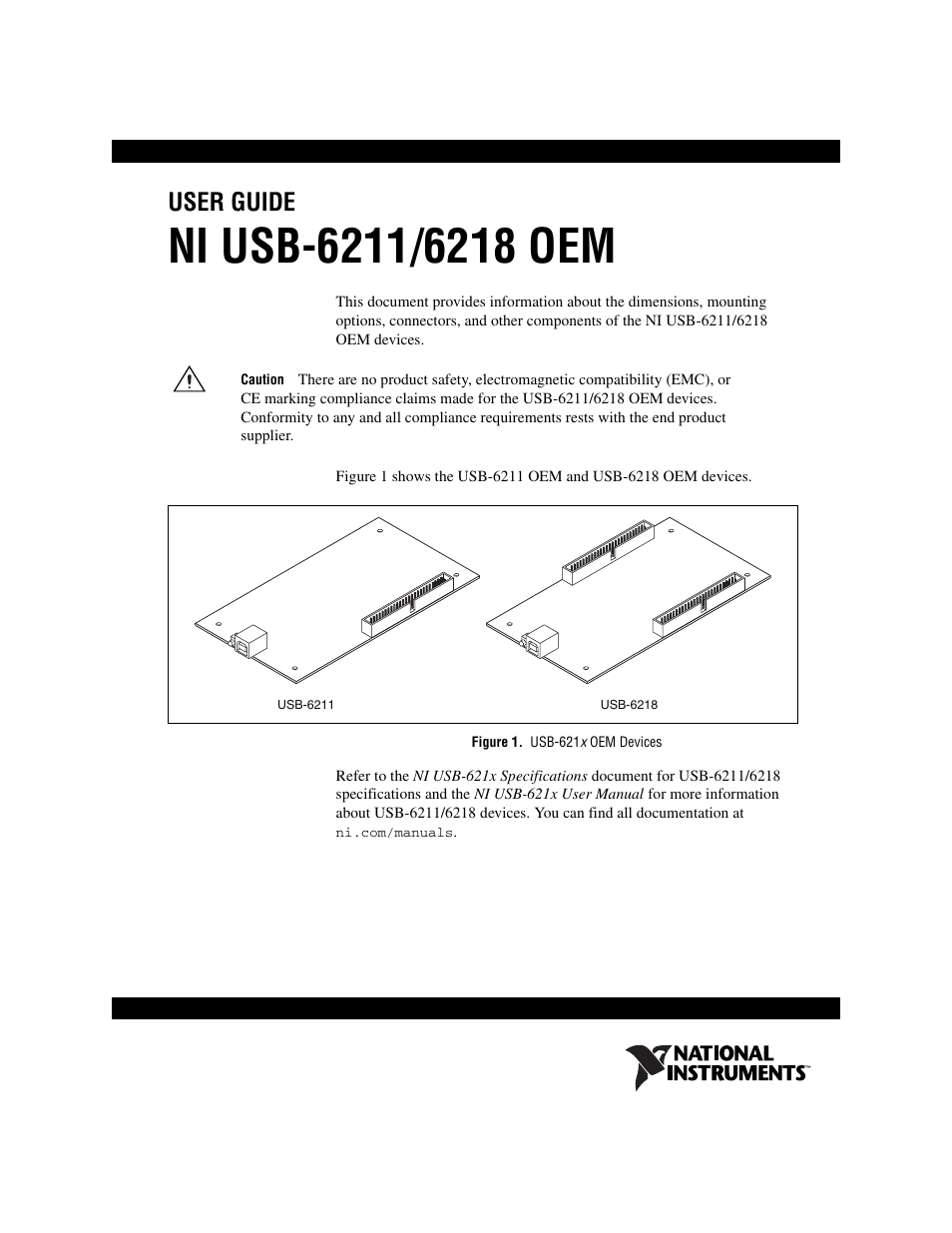 National Instruments 6211 User Manual | 7 pages