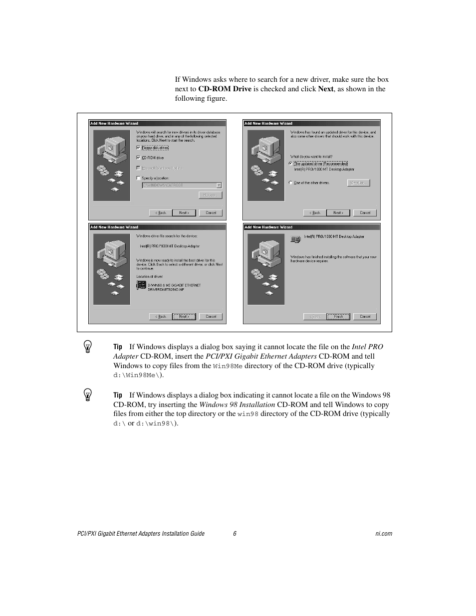 National Instruments Gigabit Ethernet Adapters User Manual | Page 6 / 17