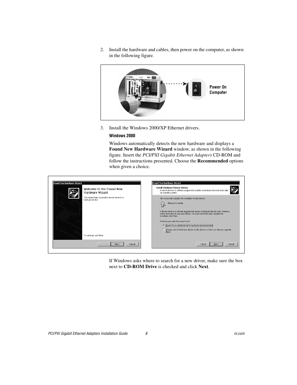 National Instruments Gigabit Ethernet Adapters User Manual | Page 8 / 17