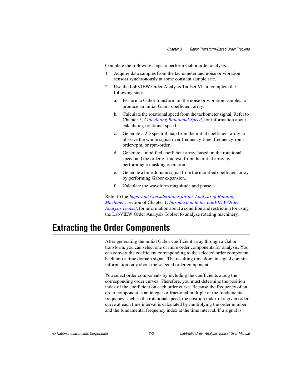 Extracting the order components, Extracting the order components -3 | National Instruments Order Analysis Toolset User Manual | Page 33 / 63