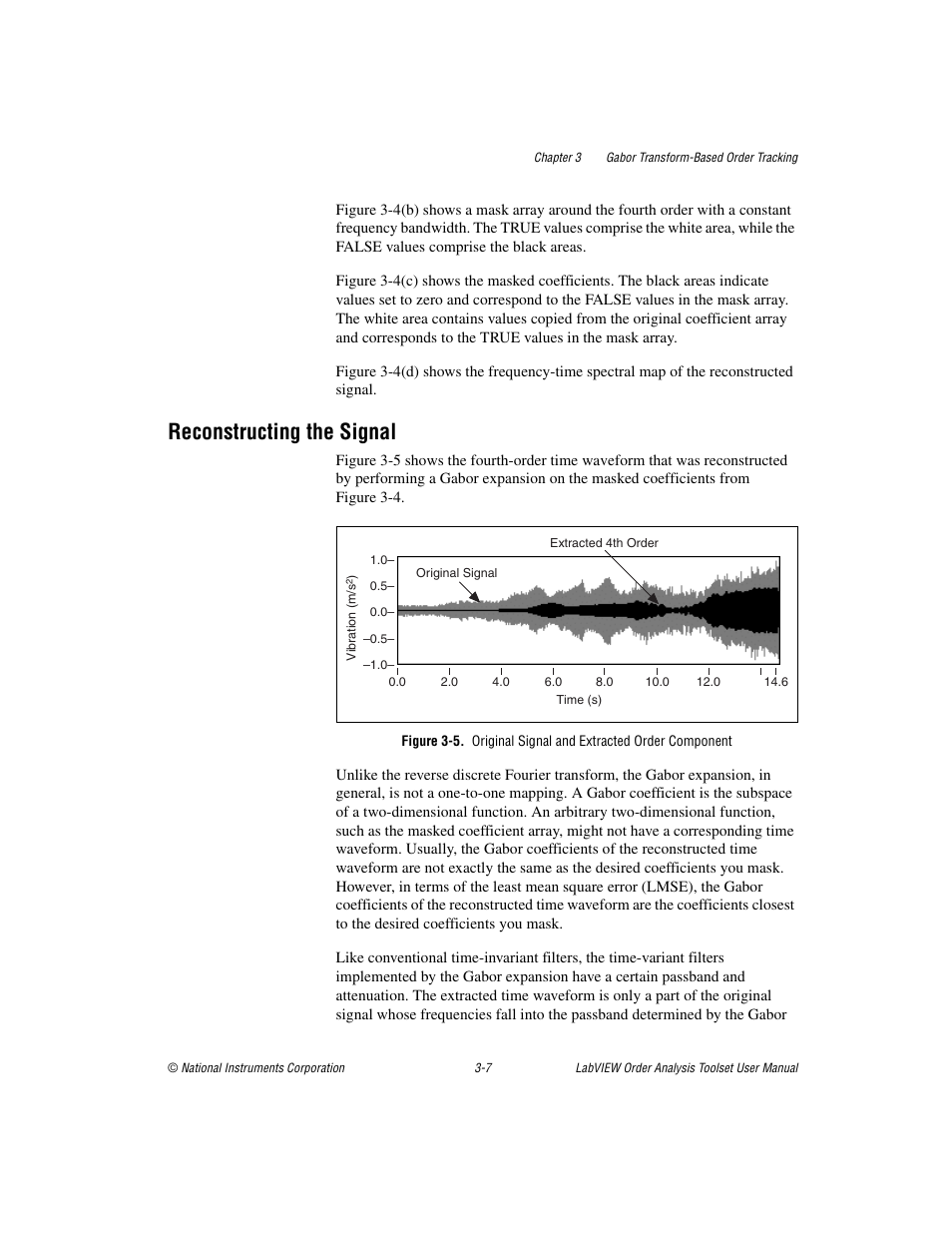 Reconstructing the signal, Reconstructing the signal -7 | National Instruments Order Analysis Toolset User Manual | Page 37 / 63