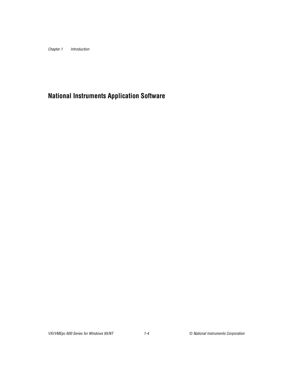 National instruments application software, National instruments application software -4 | National Instruments VXI/VME 600 User Manual | Page 15 / 61
