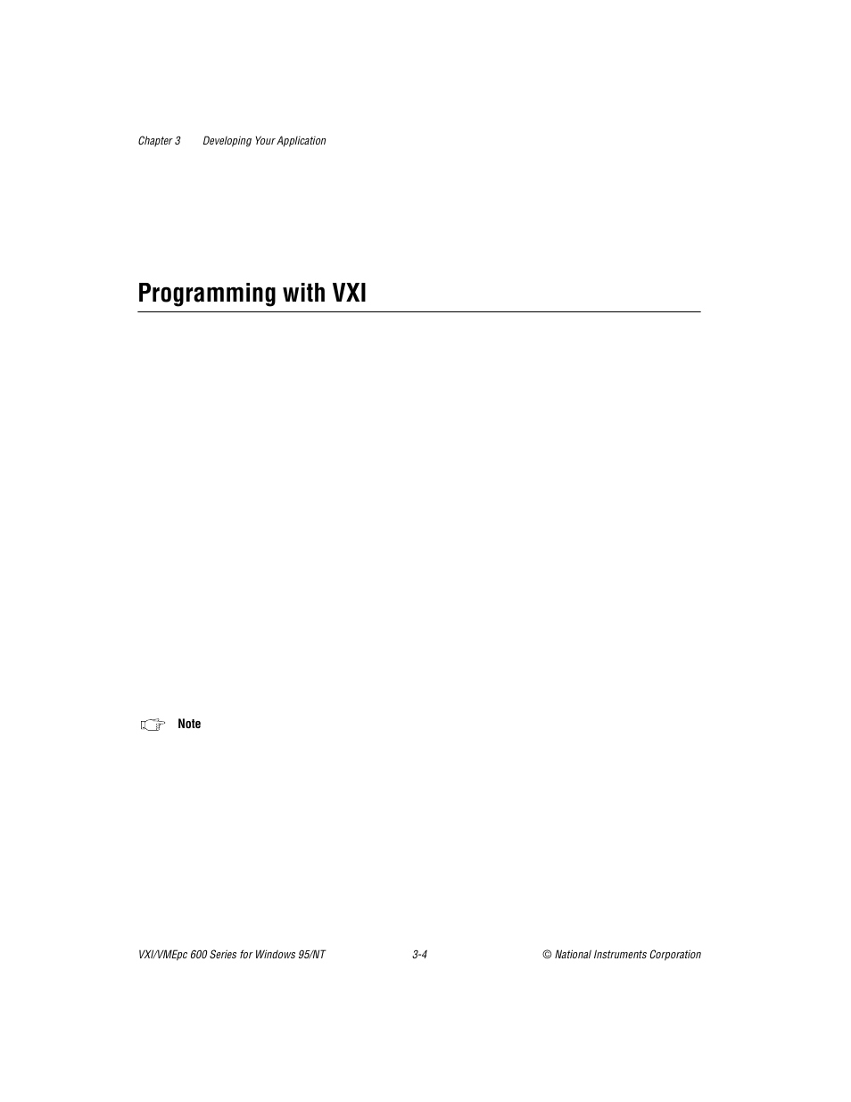 Programming with vxi, Programming with vxi -4 | National Instruments VXI/VME 600 User Manual | Page 24 / 61