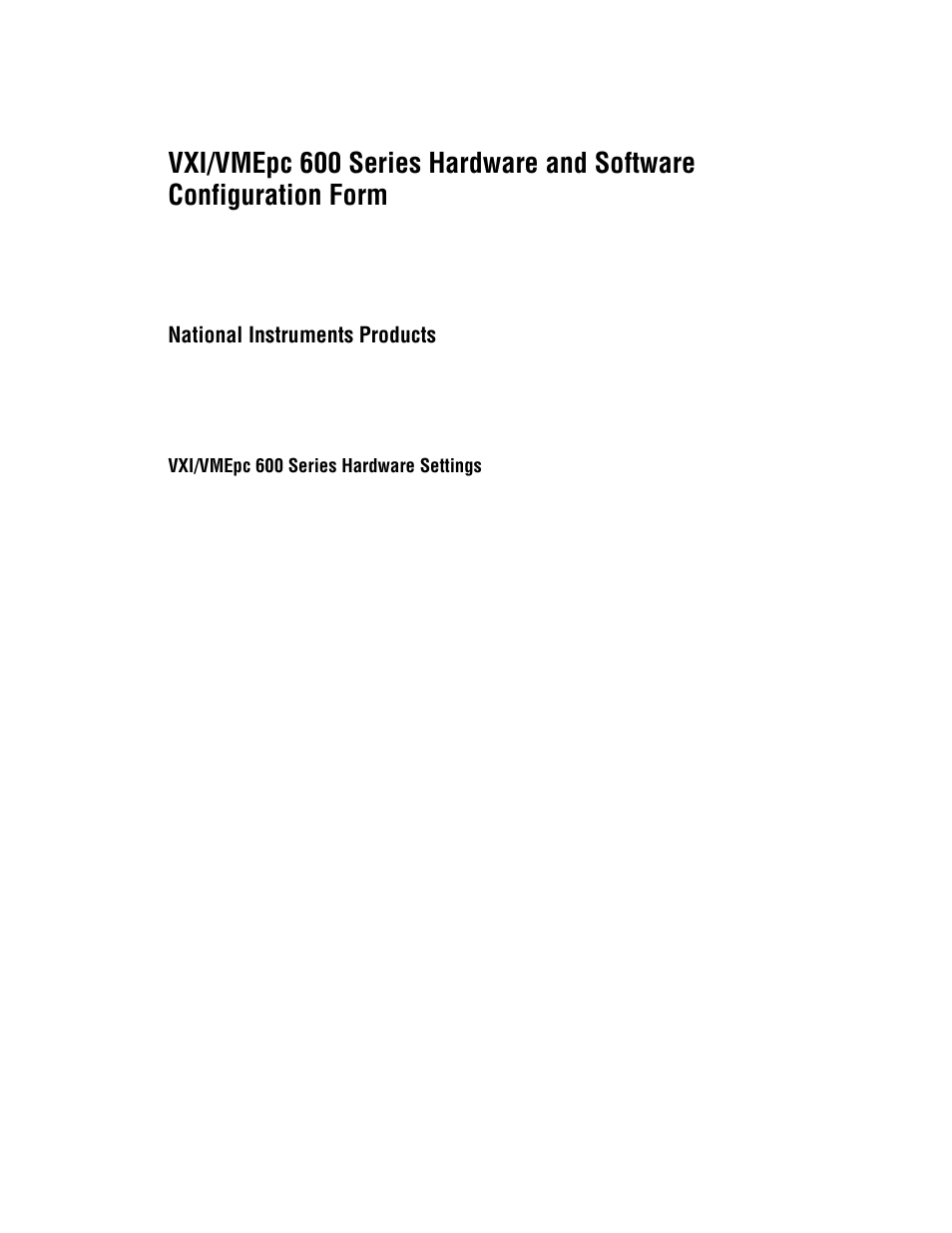 National instruments products | National Instruments VXI/VME 600 User Manual | Page 45 / 61