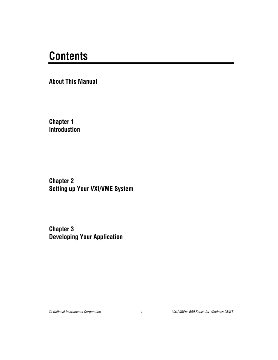 National Instruments VXI/VME 600 User Manual | Page 5 / 61