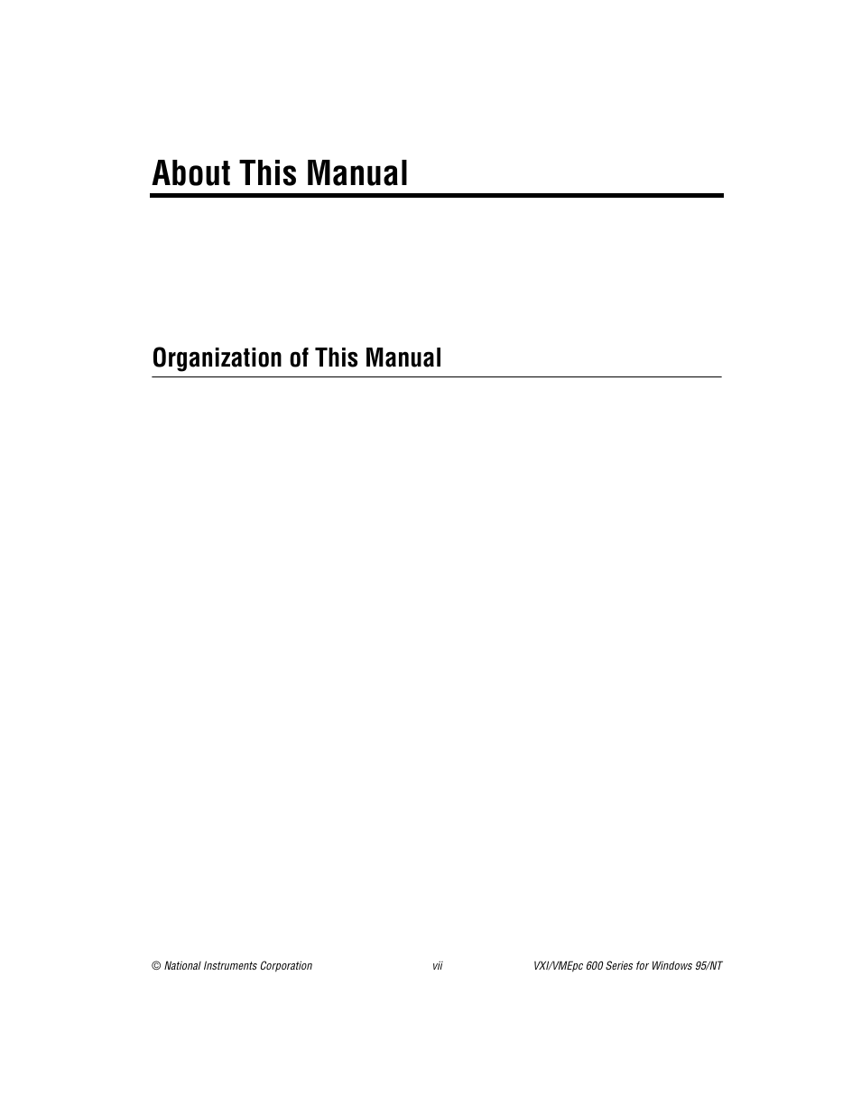 National Instruments VXI/VME 600 User Manual | Page 7 / 61