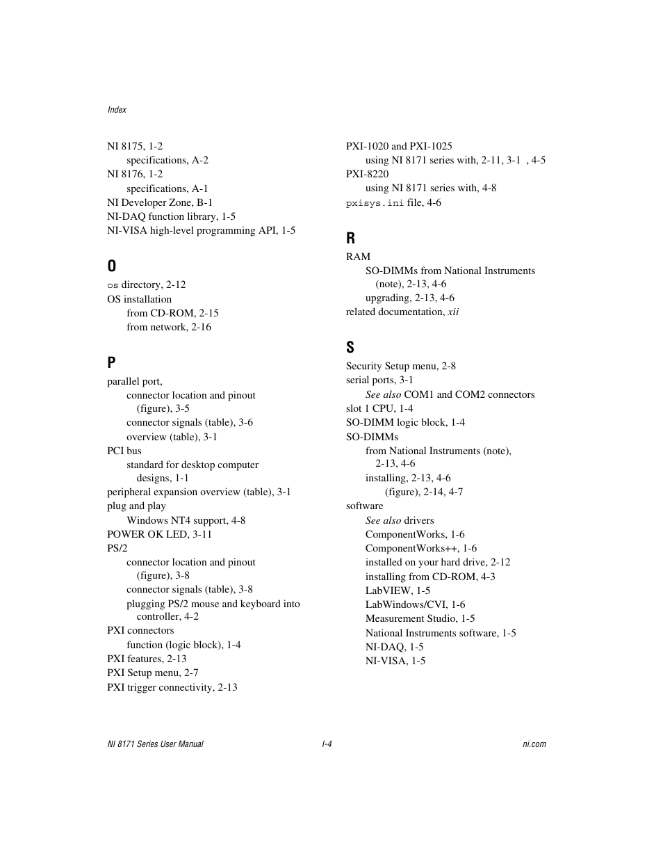 National Instruments PXI NI 8171 Series User Manual | Page 72 / 73