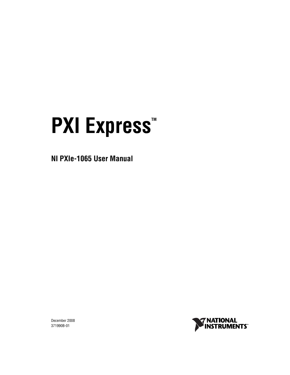 National Instruments PXI Express NI PXIe-1065 User Manual | 75 pages
