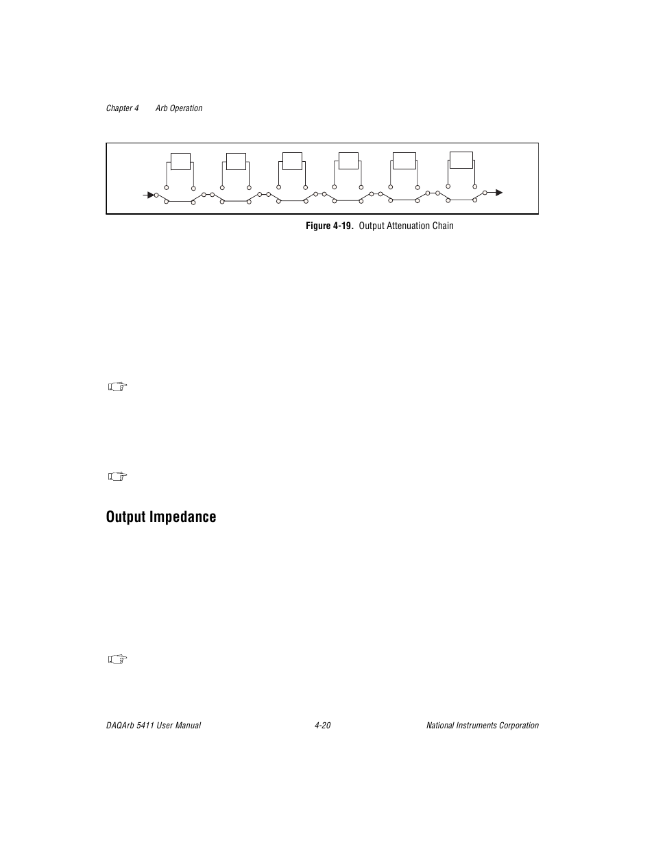 Output impedance, Figure 419. output attenuation chain, Output impedance -20 | Figure 4-19. output attenuation chain -20 | National Instruments 5411 User Manual | Page 45 / 84