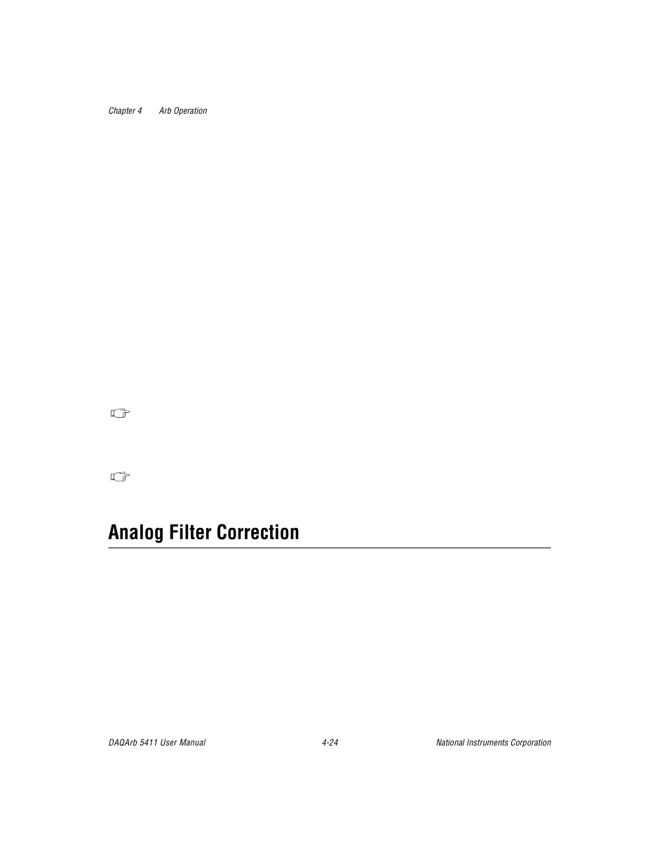 Analog filter correction, Analog filter correction -24 | National Instruments 5411 User Manual | Page 49 / 84