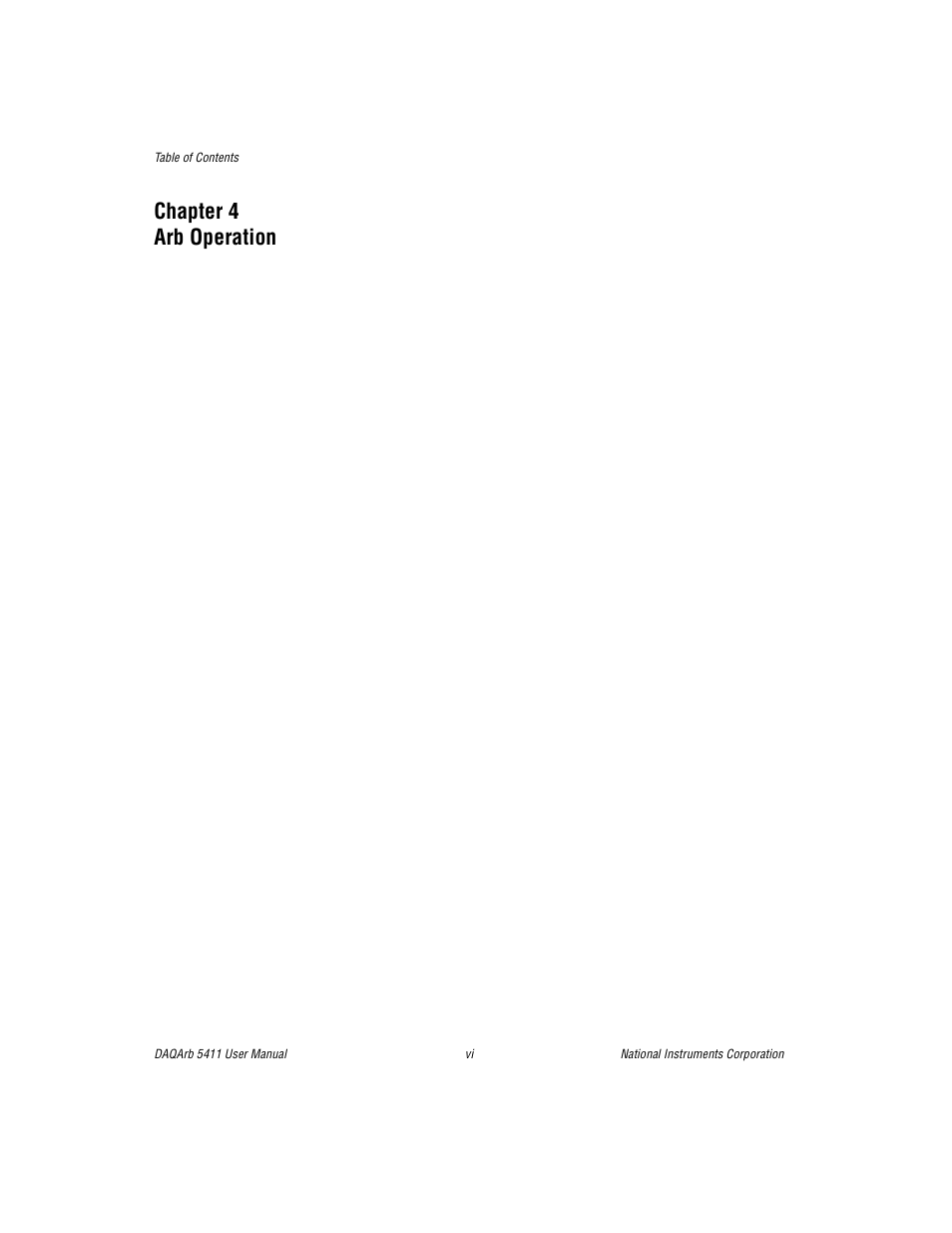 Chapter 4 arb operation | National Instruments 5411 User Manual | Page 5 / 84