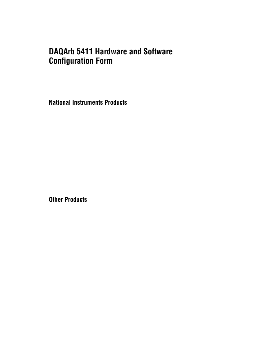 National instruments products, Other products | National Instruments 5411 User Manual | Page 65 / 84