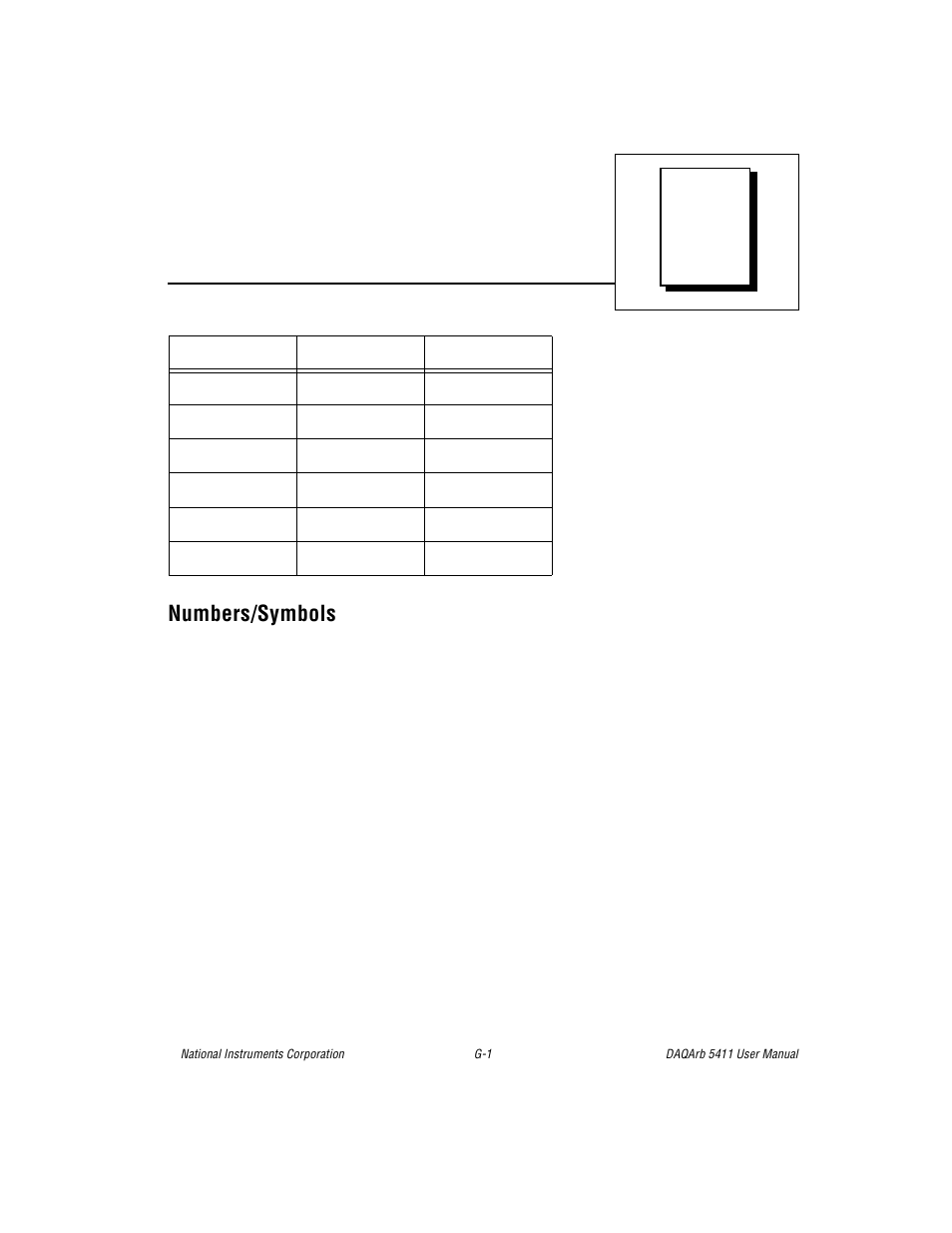 Glossary, Numbers/symbols | National Instruments 5411 User Manual | Page 67 / 84