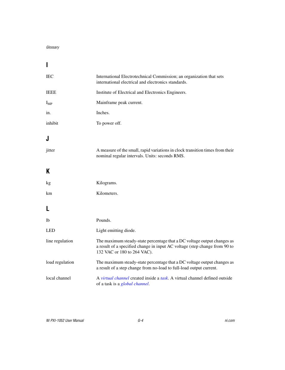Local channel | National Instruments PXI NI PXI-1052 User Manual | Page 63 / 70