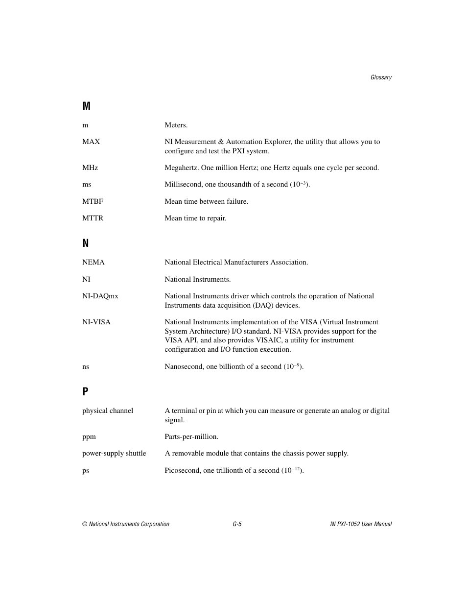 National Instruments PXI NI PXI-1052 User Manual | Page 64 / 70