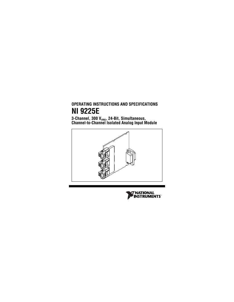 National Instruments NI 9225E User Manual | 25 pages