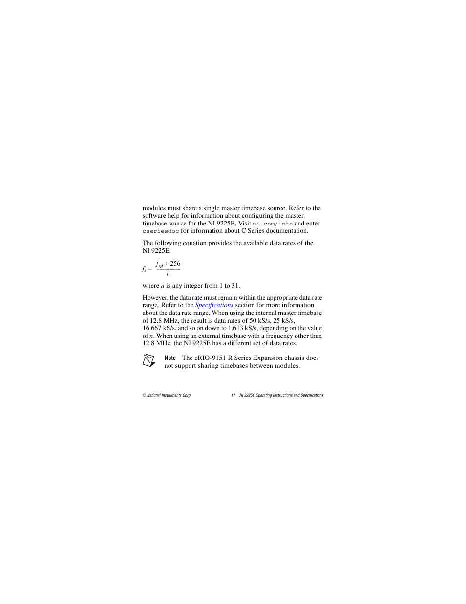 National Instruments NI 9225E User Manual | Page 11 / 25