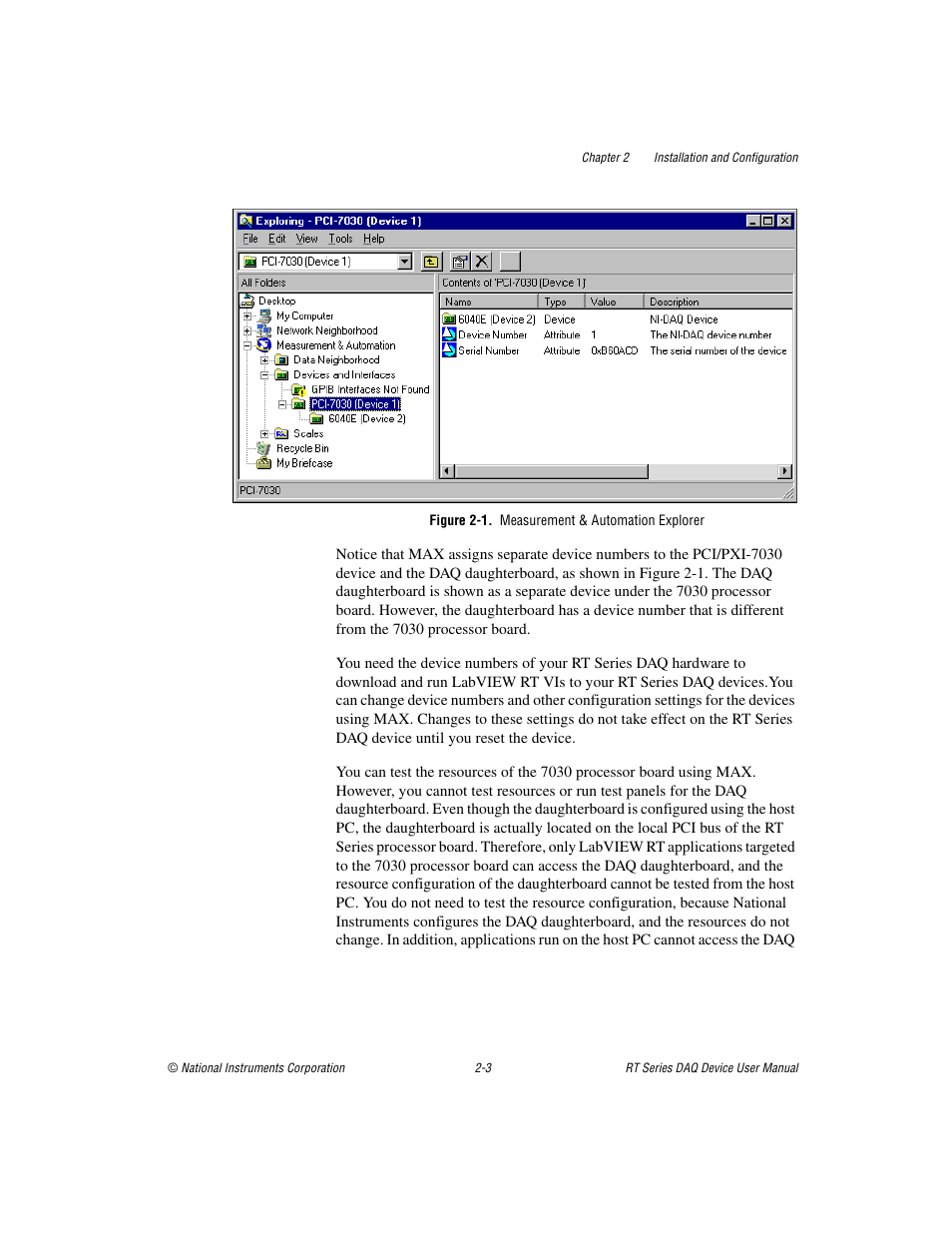 Figure 2-1. measurement & automation explorer | National Instruments RT Series User Manual | Page 15 / 36