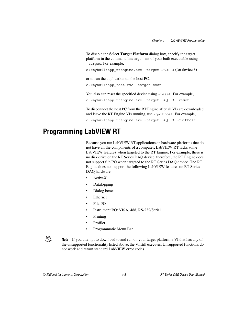 Programming labview rt, Programming labview rt -3 | National Instruments RT Series User Manual | Page 24 / 36