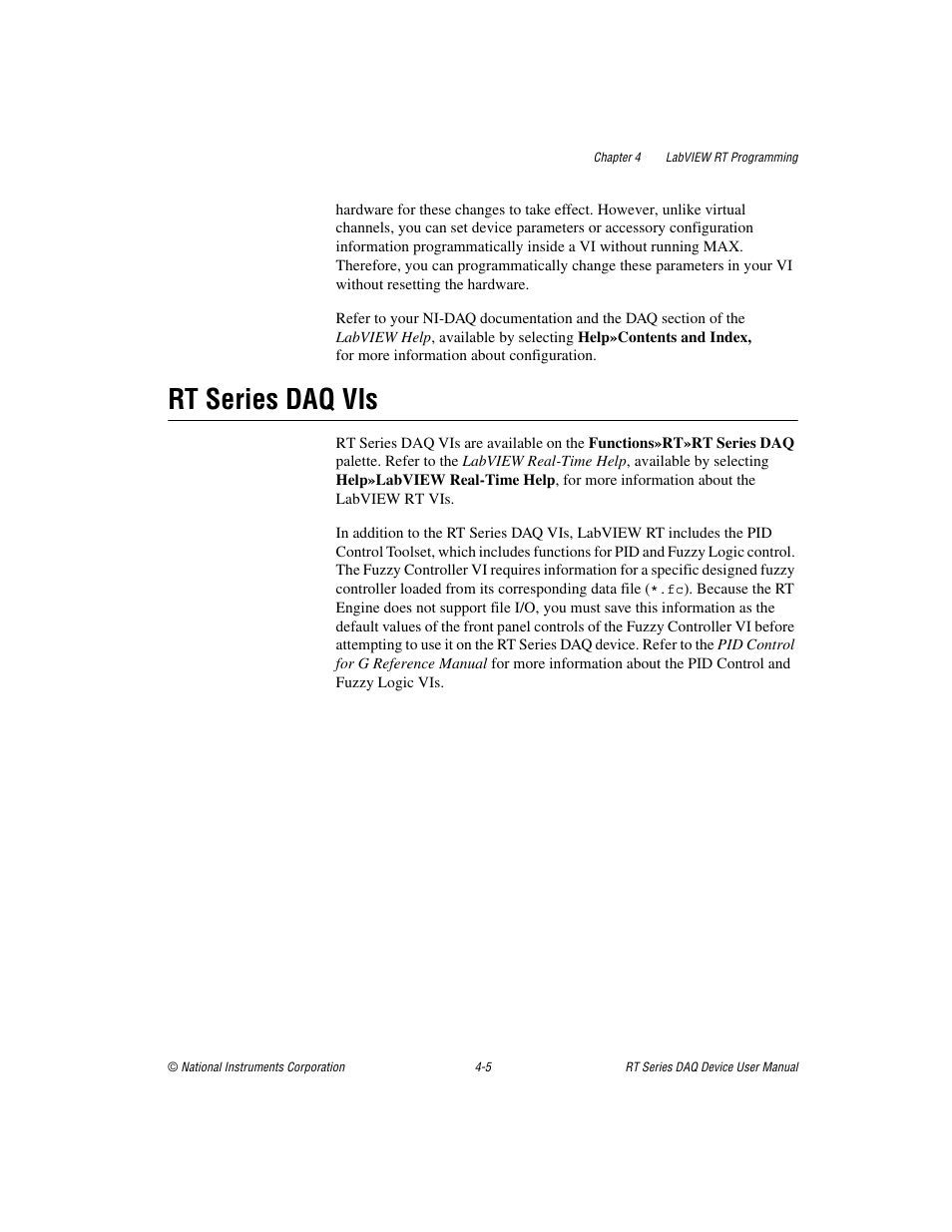 Rt series daq vis, Rt series daq vis -5 | National Instruments RT Series User Manual | Page 26 / 36