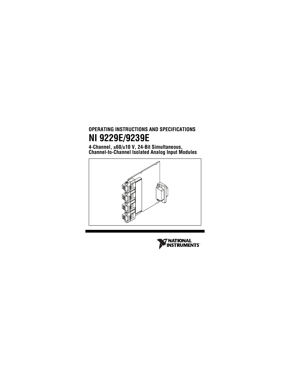 National Instruments NI 9229E User Manual | 26 pages