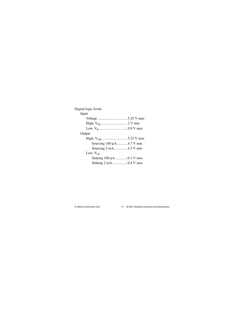 National Instruments NI 9401 User Manual | Page 13 / 24