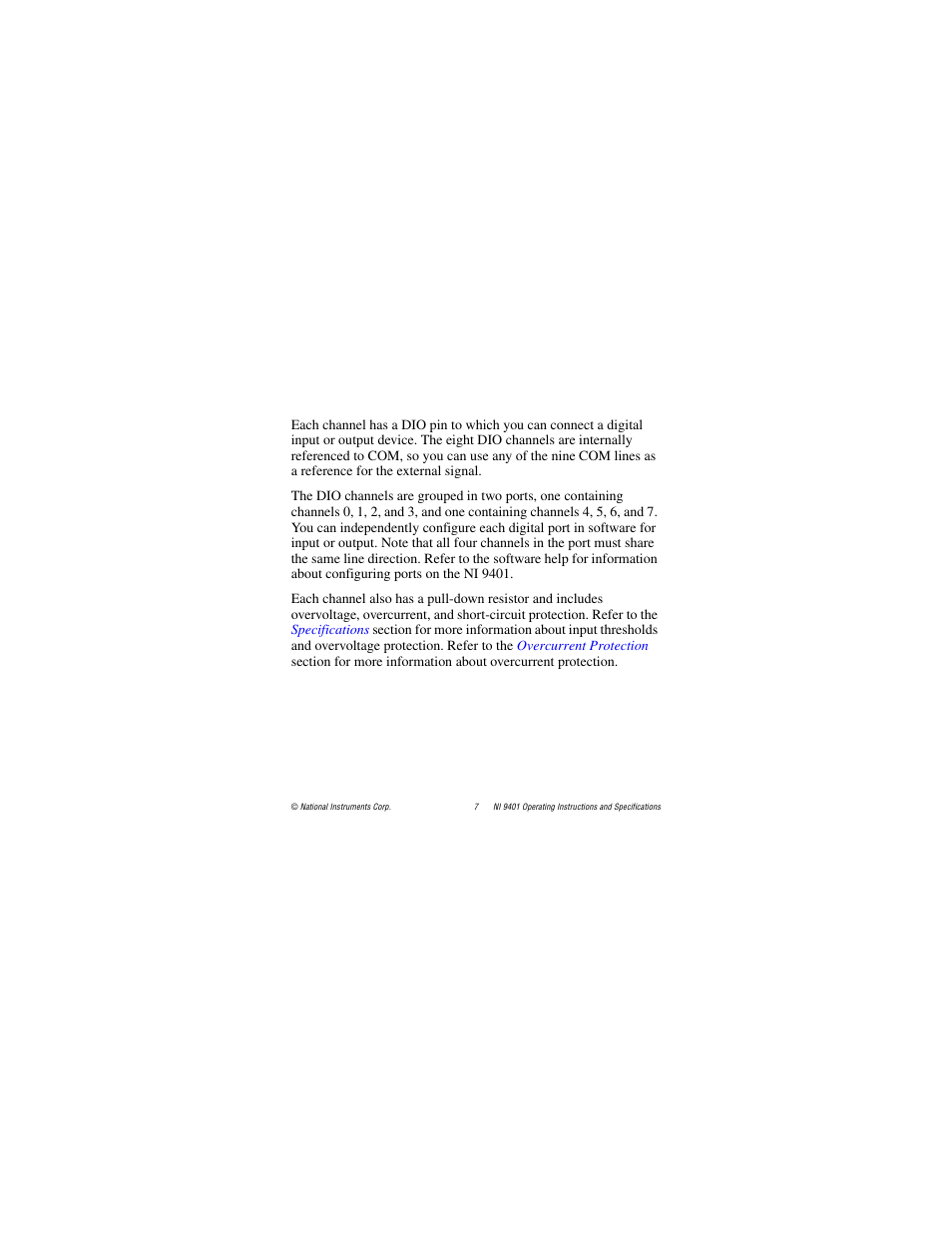 National Instruments NI 9401 User Manual | Page 7 / 24