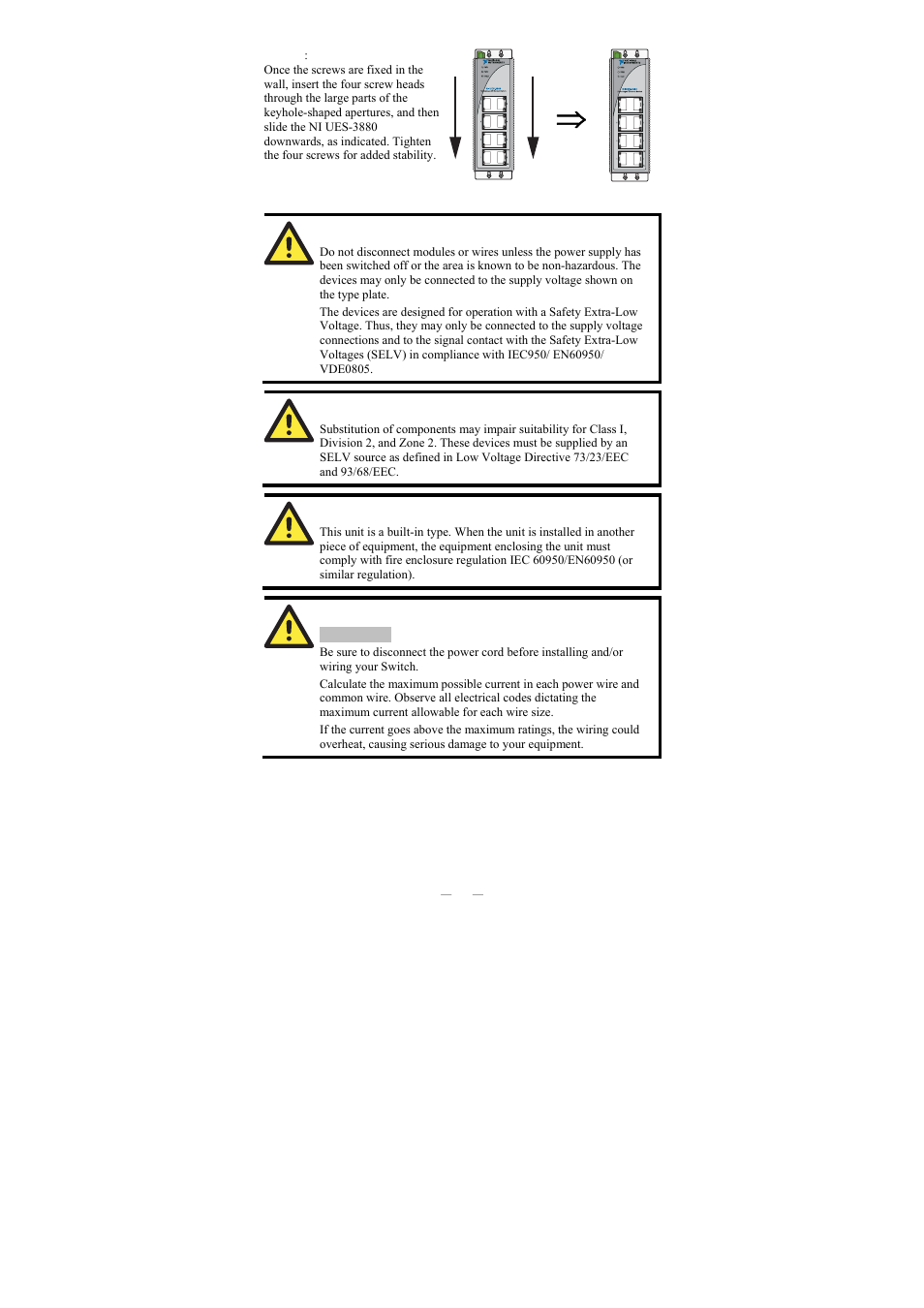 Wiring requirements | National Instruments NI UES-3880 User Manual | Page 6 / 14