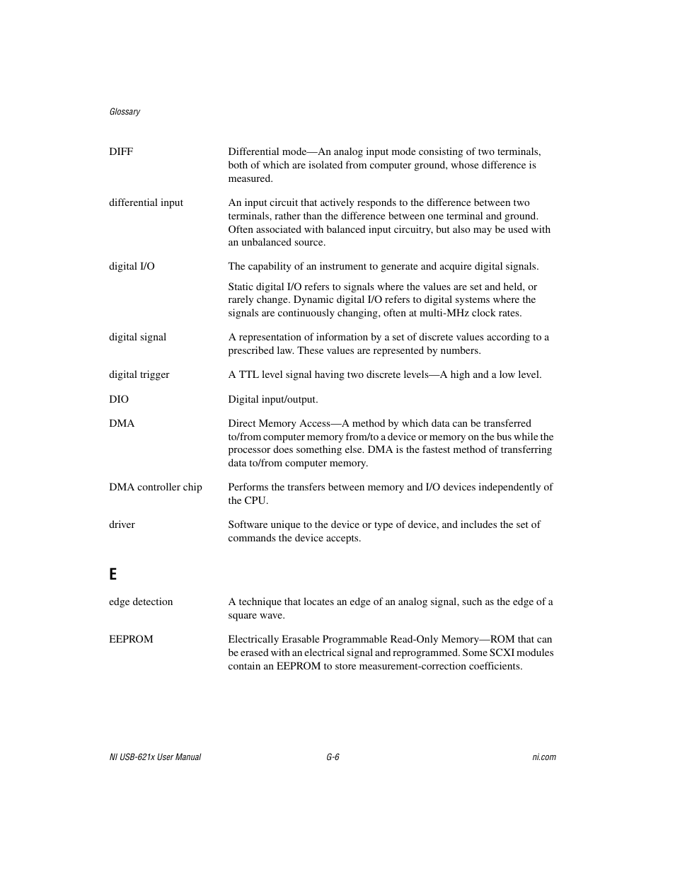 National Instruments Data Acquisition Device NI USB-621x User Manual | Page 164 / 185