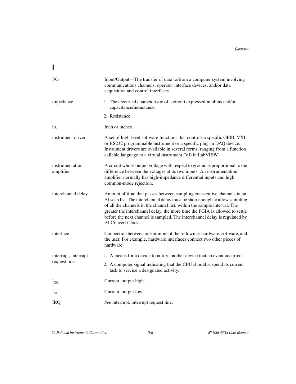 National Instruments Data Acquisition Device NI USB-621x User Manual | Page 167 / 185