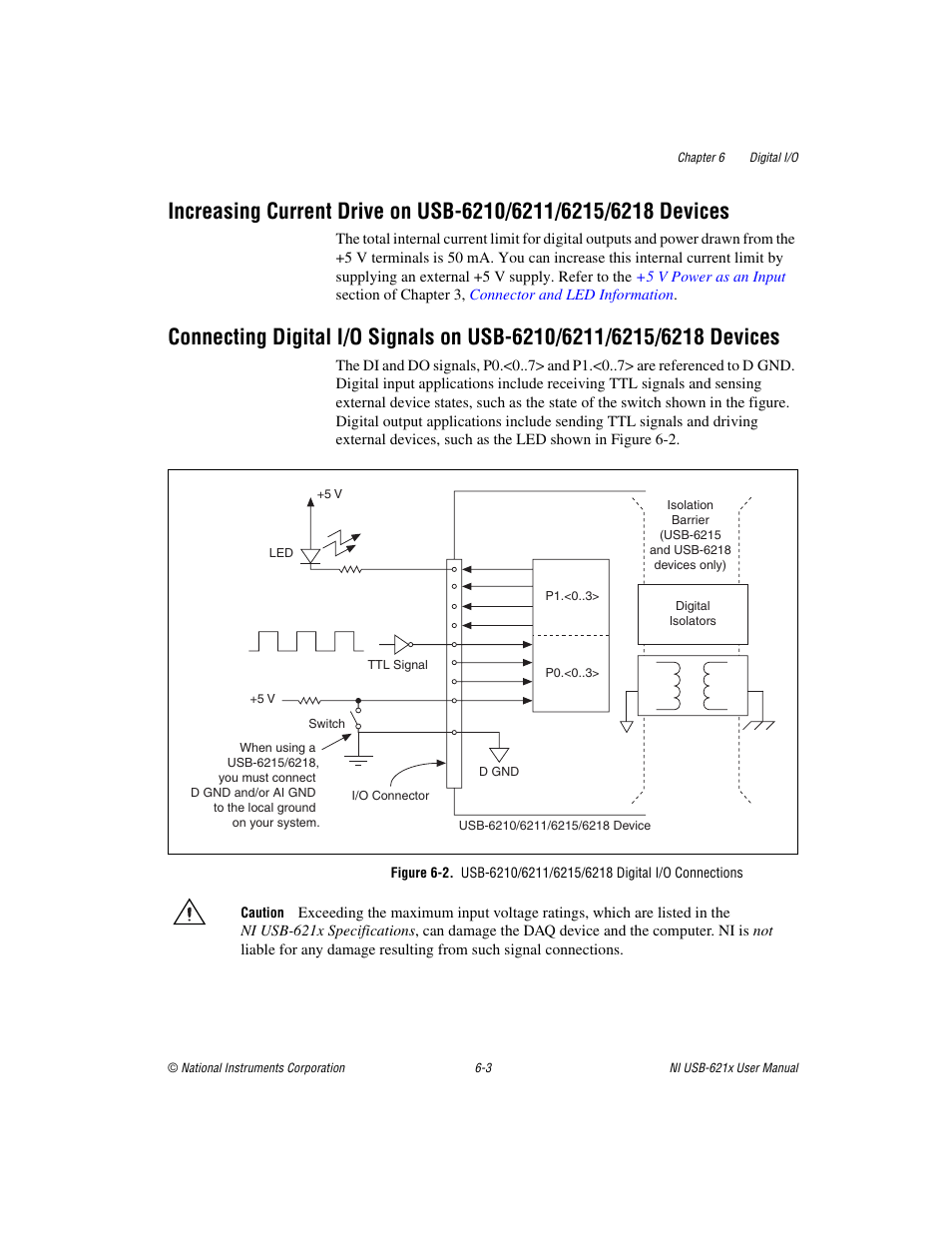 National Instruments Data Acquisition Device NI USB-621x User Manual | Page 83 / 185