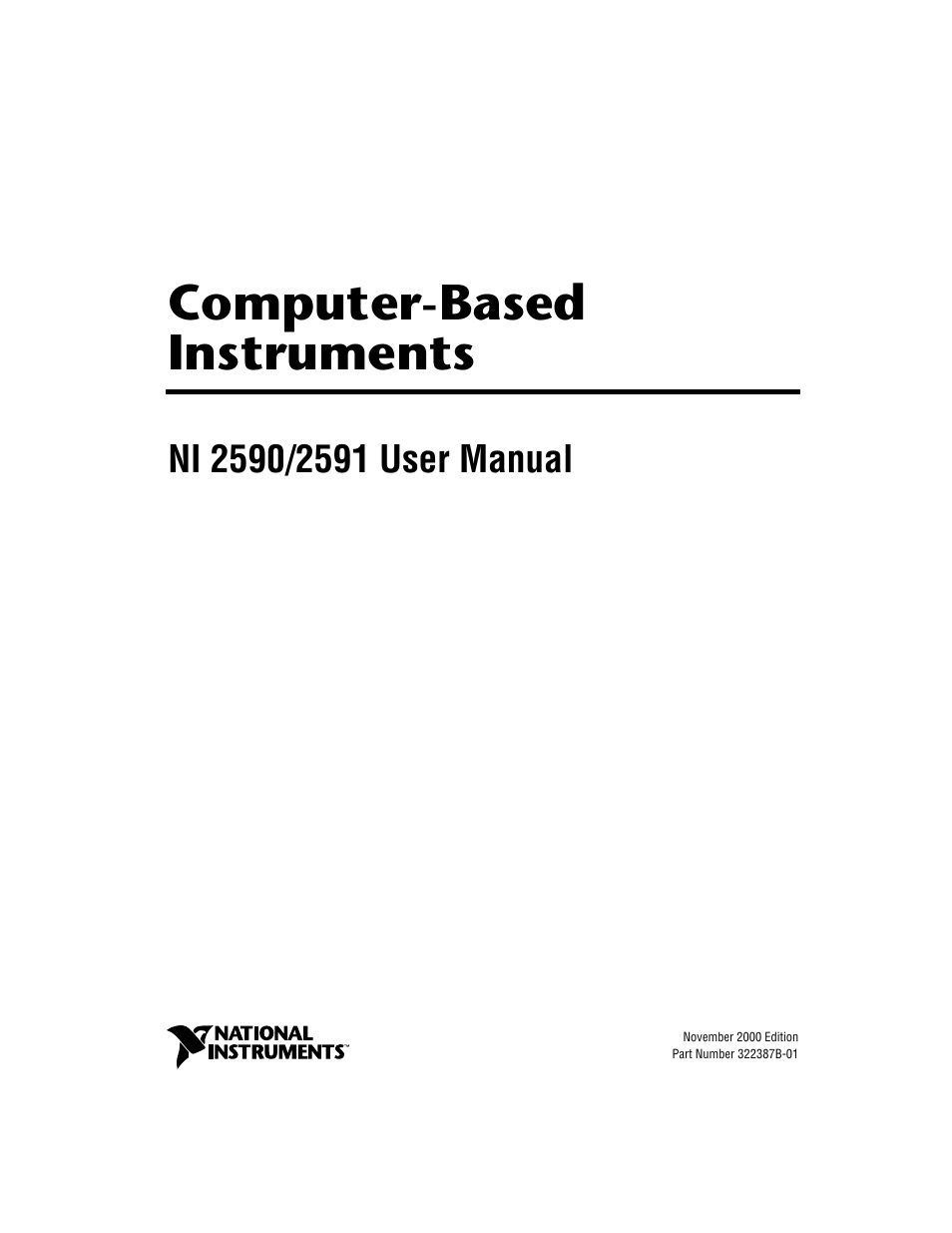 National Instruments NI 2590/2591 User Manual | 44 pages