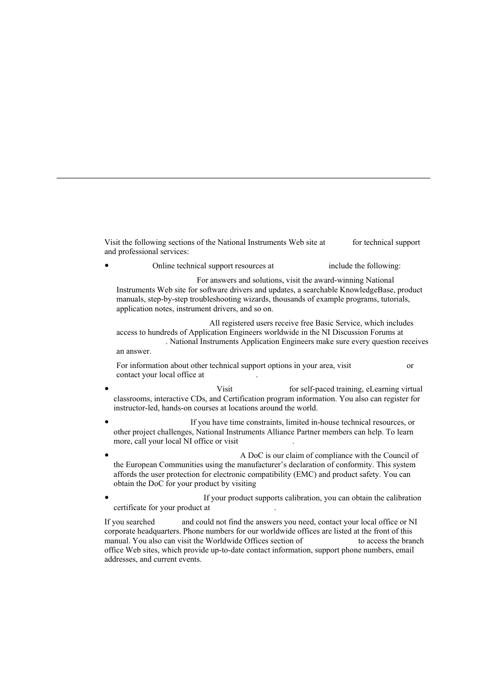 D. technical support and professional services, Appendix d, Technical support and professional services | National Instruments NI WAP-3711 User Manual | Page 46 / 47