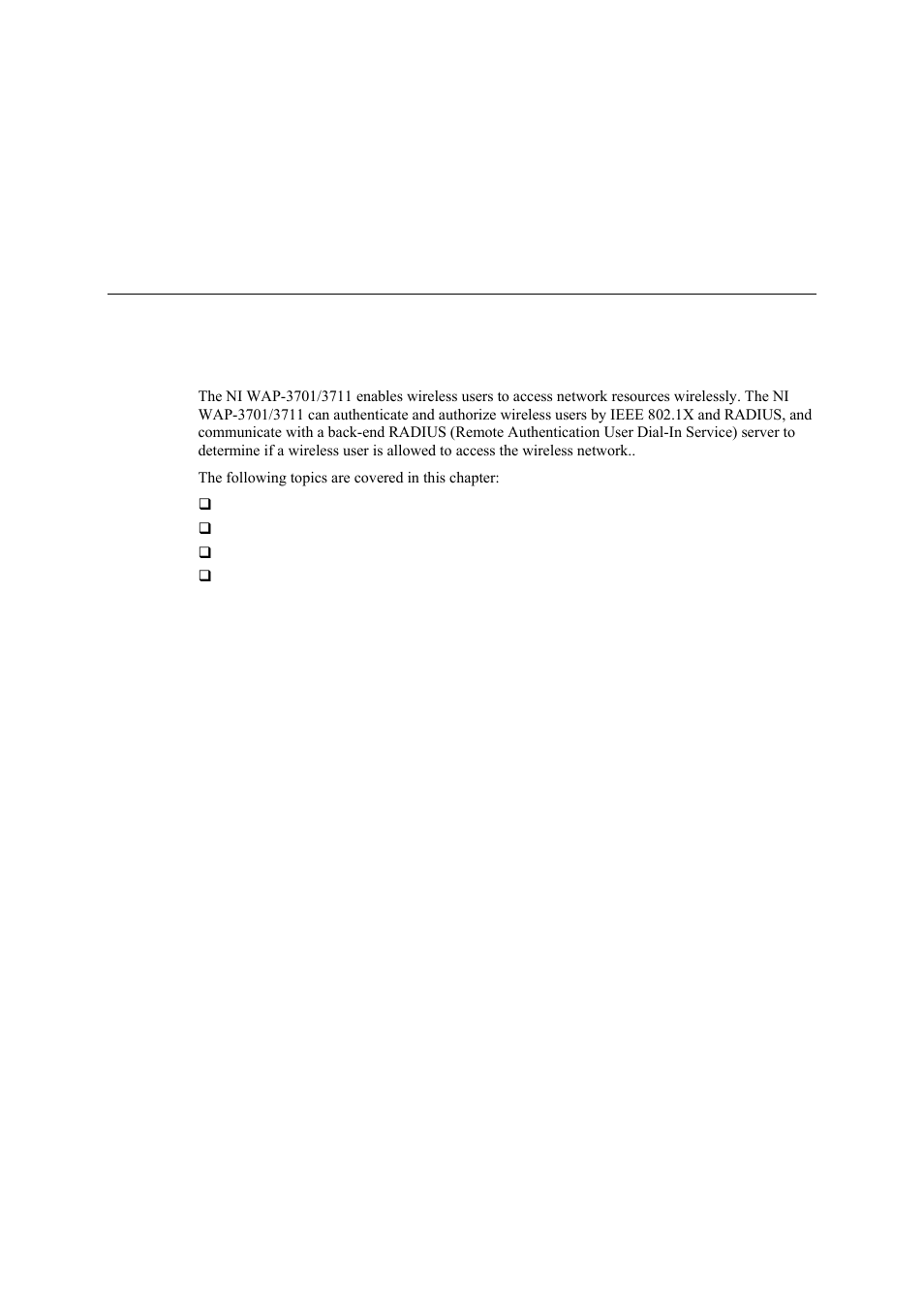 Introduction, Chapter 1, Introduction -1 | National Instruments NI WAP-3711 User Manual | Page 5 / 47