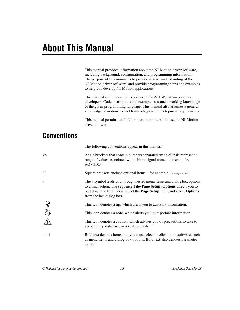 National Instruments NI-Motion User Manual | Page 11 / 305