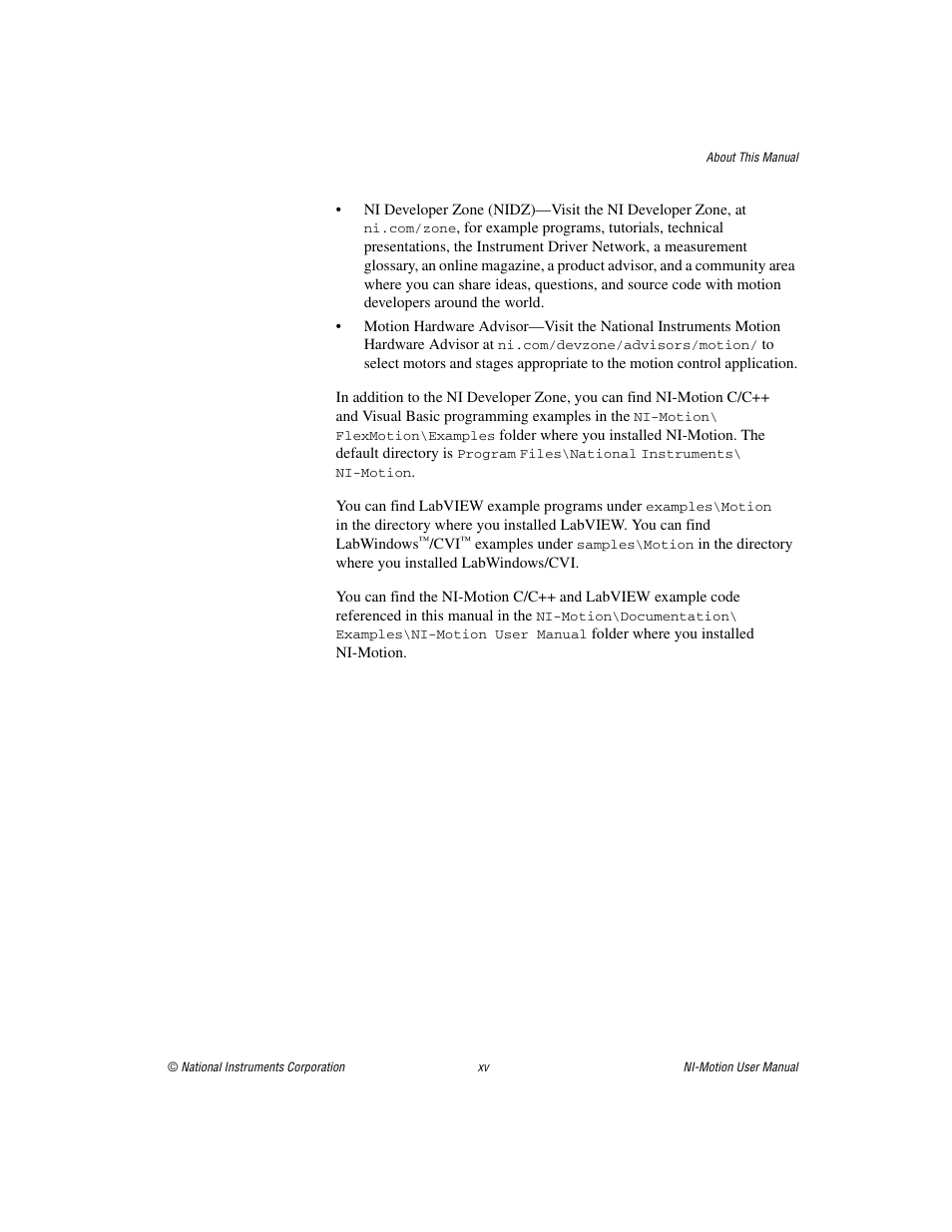 National Instruments NI-Motion User Manual | Page 13 / 305