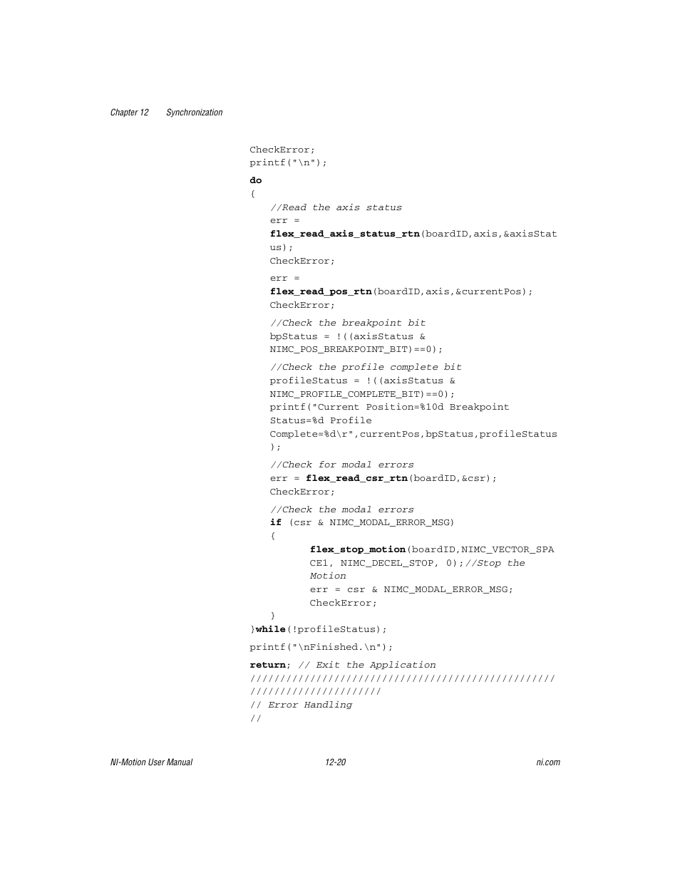 National Instruments NI-Motion User Manual | Page 170 / 305