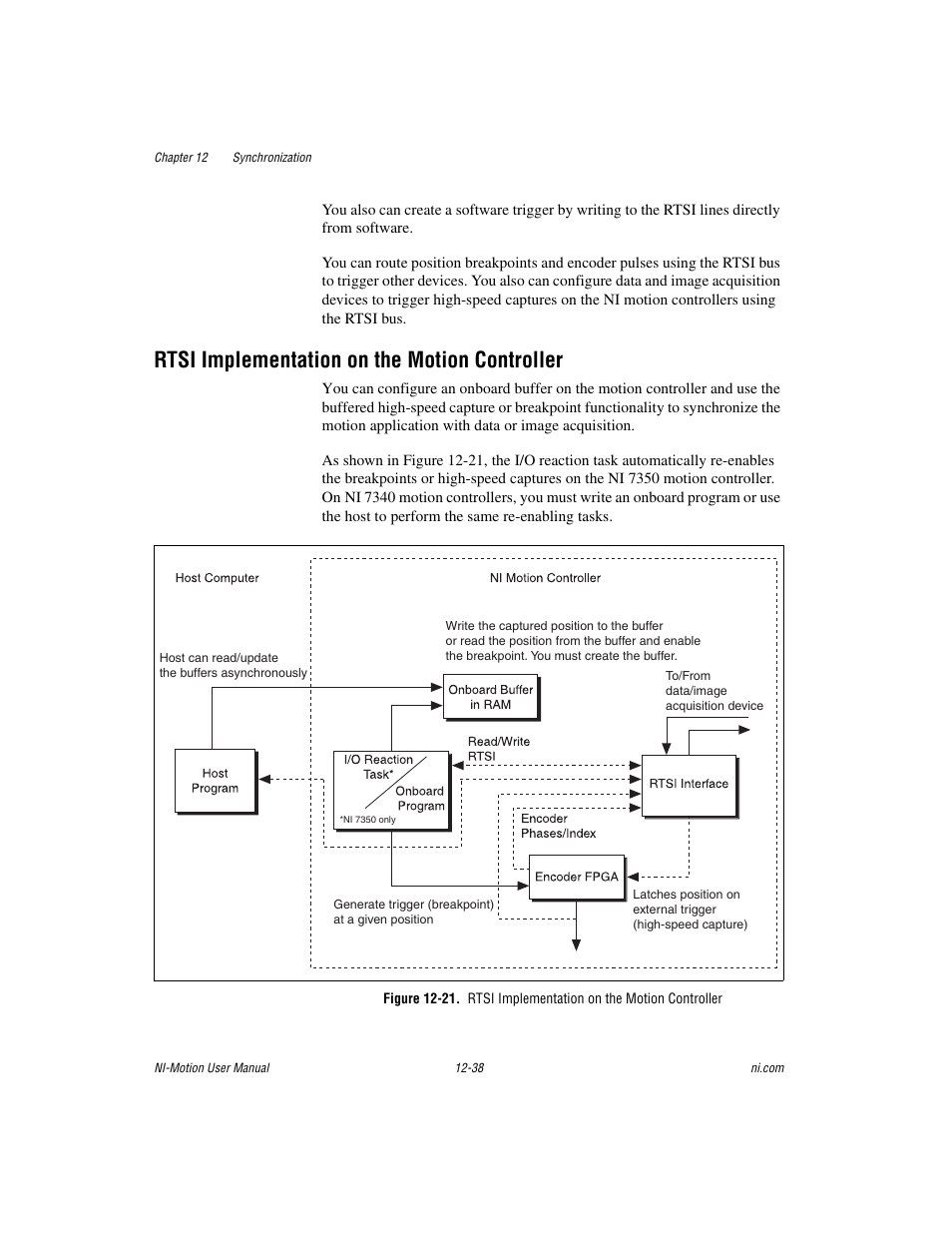 Rtsi implementation on the motion controller, Rtsi implementation on the motion controller -38 | National Instruments NI-Motion User Manual | Page 188 / 305