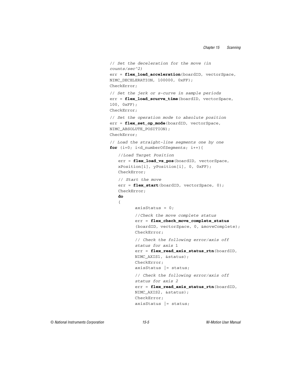 National Instruments NI-Motion User Manual | Page 256 / 305